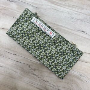 Chinese Calligraphy Brush Set good condition in a cute little green pattern box